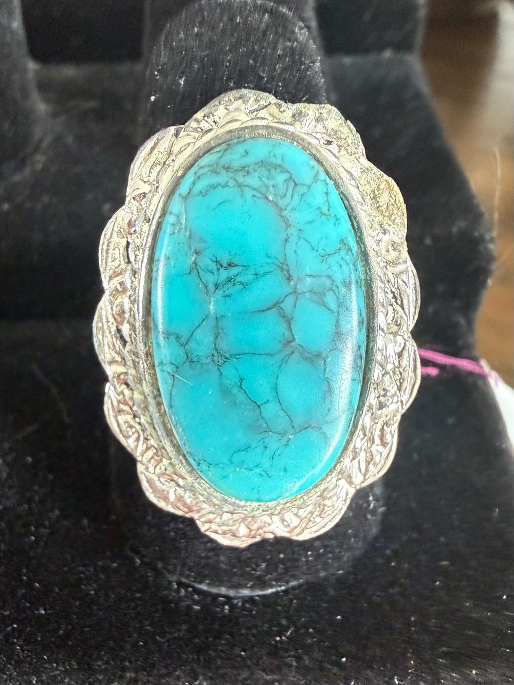 Turquoise Oval Statement Ring - Women Jewelry